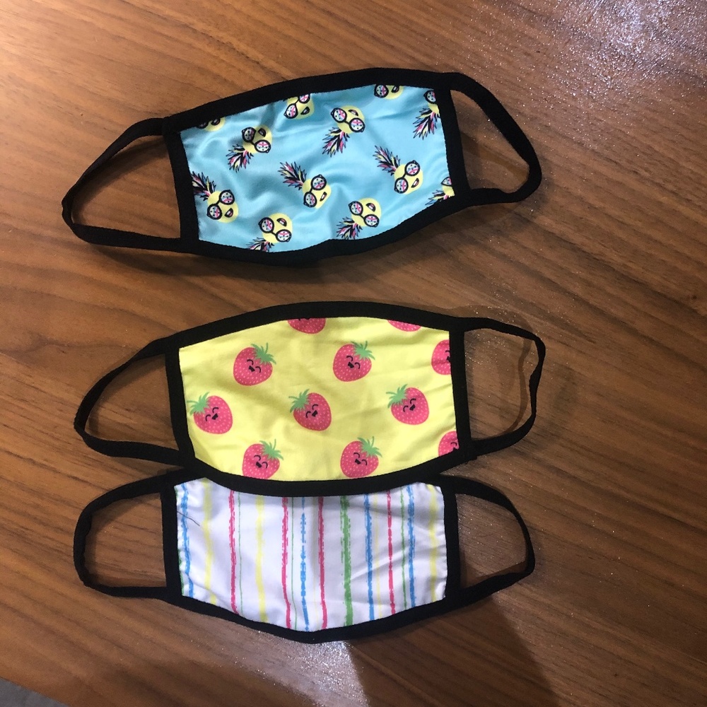 Girl’s Washable Masks Bundle of 3